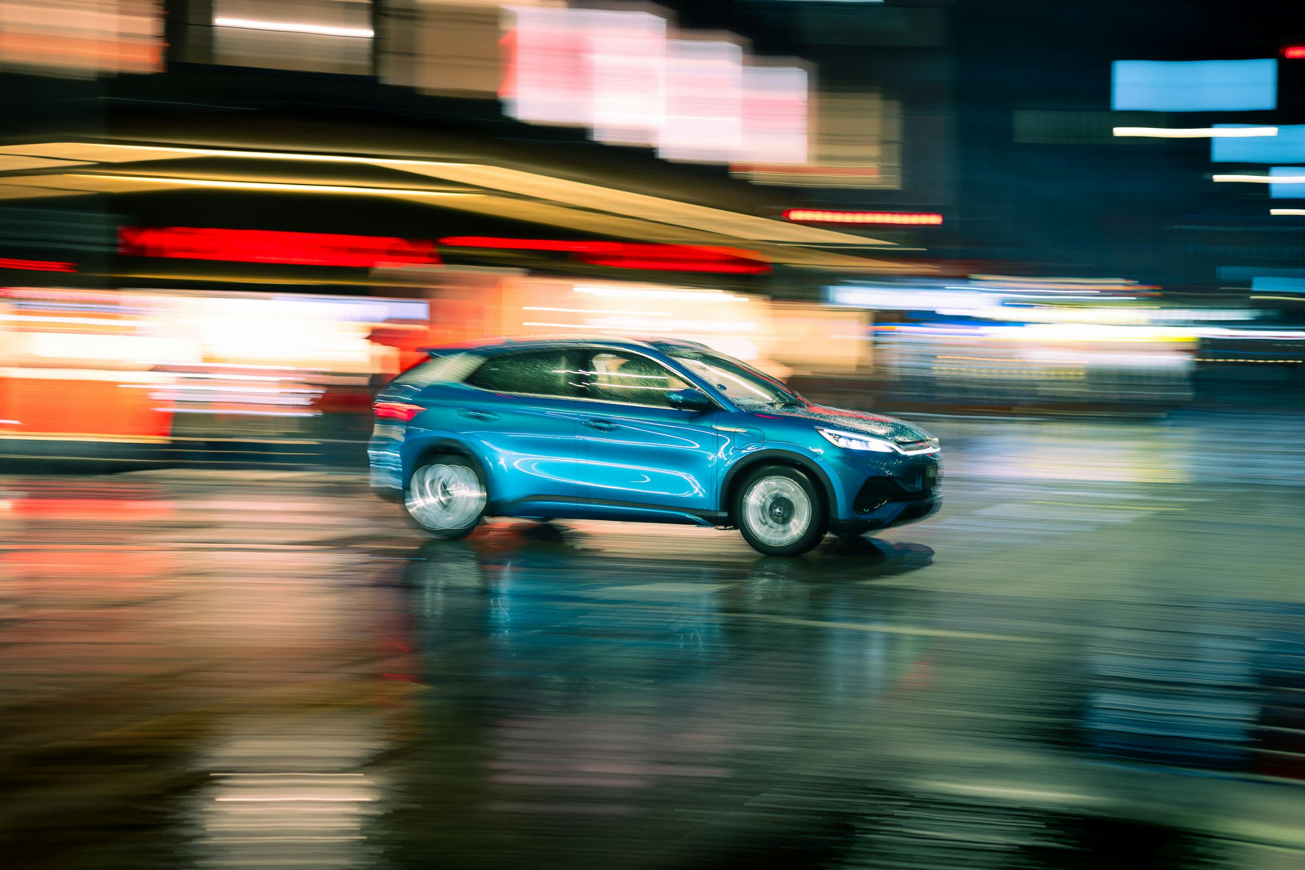 Free stock photo of abstract urban, cars in motion, city night