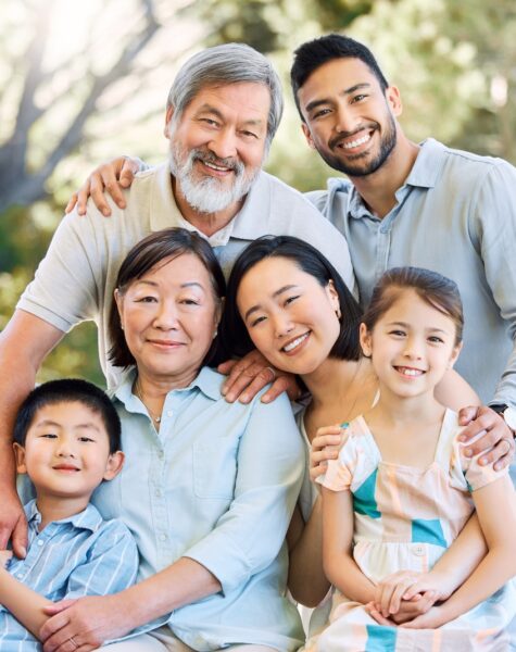 Shot of a happy family spending time together in a garden. Shot of a happy family spending time together in a garden.
